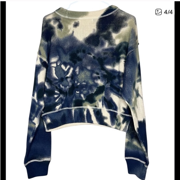 Natural Life Taylor Tie Die Cropped 100% Cotton Sweater size L/XL - Picture 4 of 4